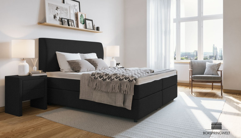 Boxspringbett Charlotte in Board Onyx