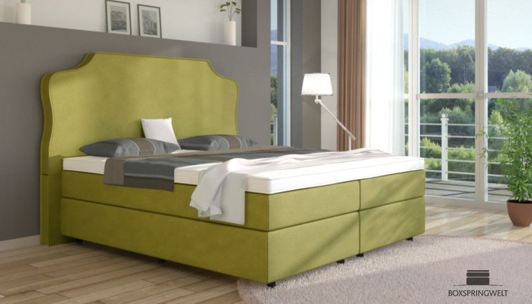 Boxspringbett Marie 160 x 220 cm in Grün