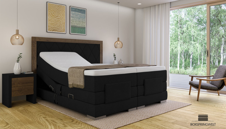 Boxspringbett Daniel in Luca Onyx