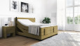 Boxspringbett Konrad 200 x 210 cm mit Motor in Board Olive