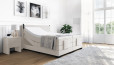 Boxspringbett Konrad 200 x 210 cm mit Motor in Board Ecru