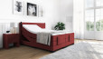 Boxspringbett Konrad 200 x 210 cm mit Motor in Board Rot