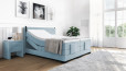 Boxspringbett Konrad 90 x 220 cm mit Motor in Board Hellblau