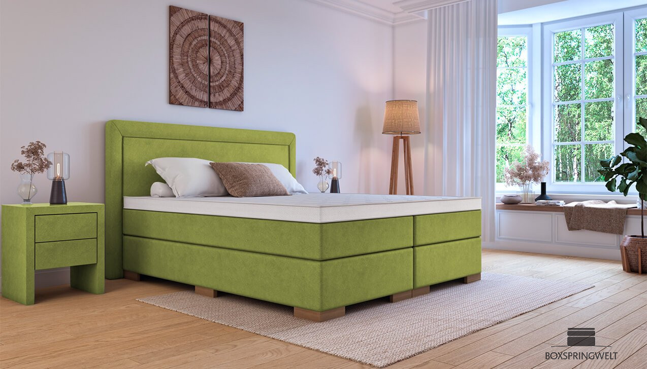 Boxspringbett Romy in Mine Lime