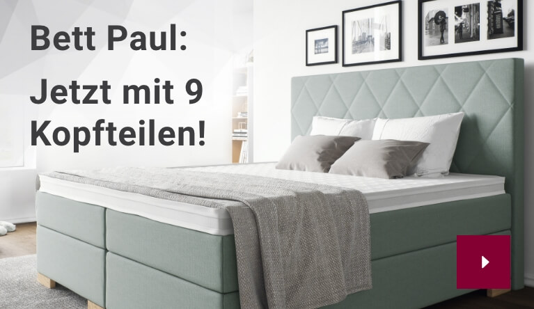 Boxspringbett Paul mit 8 Kopfteilen